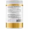 The image shows the back of a supplement container with nutritional information and storage instructions. Produktbild-Vorschau