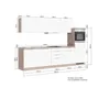 Held Möbel Küchenzeile ohne Geräte Florenz 300 cm grau matt Produktbild-Vorschau 5