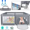 LZQ Laufstall Baby Laufgitter Absperrgitter 200x180cm Produktbild-Vorschau 1