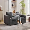 Rozkładana sofa Sweiko 140,5x74x82 cm 3 w 1, z regulowanym Podgląd zdjęcia produktu 5