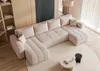 Wohnlandschaft U-Form Orto U Manila 02 Beige Samtvelours Produktbild-Vorschau 6