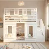 Etagenbett, Hochbett, Kinderbett, Holzbett, Hausbett Produktbild-Vorschau 3