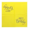Servietten zum Geburtstag 'Happy Birthday' gelb & grau (20 Produktbild-Vorschau 2