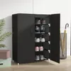 vidaXL Schuhschrank Schwarz 60x28x90 cm Stoff Produktbild-Vorschau 9