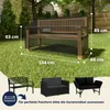 Kingsleeve® Gartenbank Abdeckung 134x66xH63/89 cm Produktbild-Vorschau 2