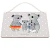 Mr. & Mrs. Panda Schild Koala Familie DIN A5 - Grau Pastell Produktbild-Vorschau 2