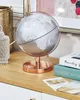 BELIANI Dekoratívny glóbus strieborný 28 cm s kovovým Náhľad obrázku produktu 2