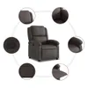 vidaXL Fauteuil relax marron foncé cuir véritable Voir les images du produit 6
