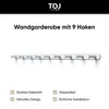 TOJ Living Wandgarderobe Weiß 70 cm – Edelstahl Produktbild-Vorschau 3