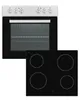 htech WH1100 Elektroherdset, Glaskeramik-Kochfeld mit 4 Produktbild-Vorschau 1