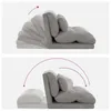 vidaXL Poltrona reclinabile in velluto grigio chiaro Anteprima dell’immagine prodotto 9