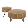Couchtisch Wave rund Set aus 2 / Massiv Mango sand Produktbild-Vorschau 2