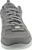A close-up, front-facing view of a gray Skechers men's shoe. Anteprima dell’immagine prodotto