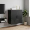 vidaXL Wandkast, 59 x 31 x 60 cm, houtvezel, zwart Productafbeelding-voorbeeld 2