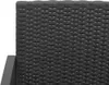 Panca da giardino a 2 posti con cuscini in rattan PP nero Anteprima dell’immagine prodotto 6