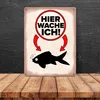 Hier wache ich Metallschild in 15x20 cm mit Goldfisch Produktbild-Vorschau 4