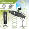 tillvex Alu Ampelschirm Anthrazit LED Solar Ø 350 cm mit Produktbild-Vorschau 2