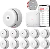A collection of X-Sense Link+ Pro smart smoke detectors and a base station are displayed on a white background, along with a smartphone showing the X-Sense app. Produktbild-Vorschau