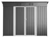 ELANDEPOT Abri de jardin 242 × 126 × 182 cm gris rangement Voir les images du produit 15