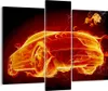 Bild auf Leinwand - Leinwandbild - Auto Feuer Illustration Produktbild-Vorschau 1