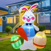 Lapin de Pâques gonflable (1,80 m) avec lumières LED Voir les images du produit 4