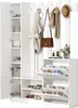 Set guardaroba Sweiko 135x25x180 cm con specchio, armadio Anteprima dell’immagine prodotto 8