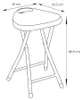 Aqualine White Line - Tabouret de salle de bain pliant, Voir les images du produit 2