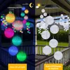 iShabao Solar Windspiel Garten, 6 LED Kugel Solar Windspiel Produktbild-Vorschau 2