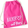 Huuraa Turnbeutel Bäcker mit Herz 12 Liter Fuchsia Produktbild-Vorschau 1