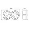 Cornice da incasso retrò a 2 moduli I Curve VX1 nero opaco Anteprima dell’immagine prodotto 9