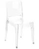 A single transparent plastic chair is shown against a white background. Produktbild-Vorschau