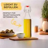 Praknu 6er Set Glasflaschen 500ml Bügelverschluss Eckig - Produktbild-Vorschau 2