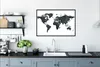 MuchoWow® Gerahmtes Poster Weltkarte - Mandala - Blau - Produktbild-Vorschau 3