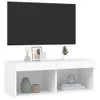Mobile TV con luci LED bianco 80x30x30 cm Anteprima dell’immagine prodotto 6
