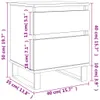 vidaXL Nachttisch Weiß 40x35x50 cm Holzwerkstoff Produktbild-Vorschau 8