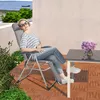 CASARIA® Gartenstuhl mit Fußteil 2er Set 7fach Verstellbar Produktbild-Vorschau 2