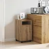 vidaXL Skriňa s kolieskami Artisan dub 33x38x60 cm materiál Náhľad obrázku produktu 2