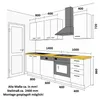 Küche Eko White Basic 240cm weiß Küchenzeile Küchenblock Produktbild-Vorschau 2