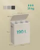 Koš na prádlo SONGMICS, sběrač prádla 190 l, 3 přihrádky, Náhled obrázku produktu 7