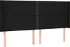 The Living Store Kopfteil mit Ohren Schwarz 183x16x118/128 Produktbild-Vorschau 3