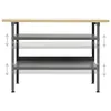 vidaXL Banco da lavoro grigio 120×60×85 cm in acciaio Anteprima dell’immagine prodotto 1