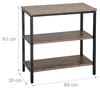 Szafka nocna Relaxdays, 3 otwarte półki, wymiary: 61 x 60 x Podgląd zdjęcia produktu 4