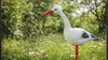 Gartenfigur Storch Metall, wackelnder Kopf mit Feder, Deko Produktbild-Vorschau 6