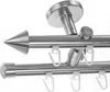 Innenlauf Gardinenstange Ø 16mm Metall Edelstahl Look Produktbild-Vorschau 1