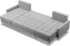 A modular gray sofa is shown from a high angle on a white background. Produktbild-Vorschau