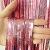 Lametta Vorhang 2 x 1 m, rosegold glitzernd, holographisch Produktbild-Vorschau 2