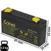 Batteria Kung Long WP1.2-6 6V 1,2Ah.AGM al piombo 6Volt Anteprima dell’immagine prodotto 2