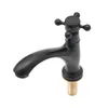 A black faucet with a gold base, isolated on a white background. Produktbild-Vorschau