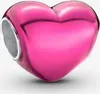 PANDORA Charm Metallic-Herz Pink Rosa 793337C03 Produktbild-Vorschau 2