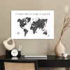 MuchoWow® Poster Weltkarte - Schwarz - Weiß - Zitat 60x40 Produktbild-Vorschau 3